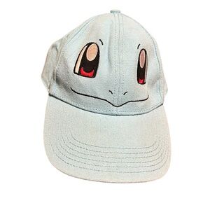 Pokémon Squirtle Hat #007 Character Face Blue Adjustable Nintendo Anime